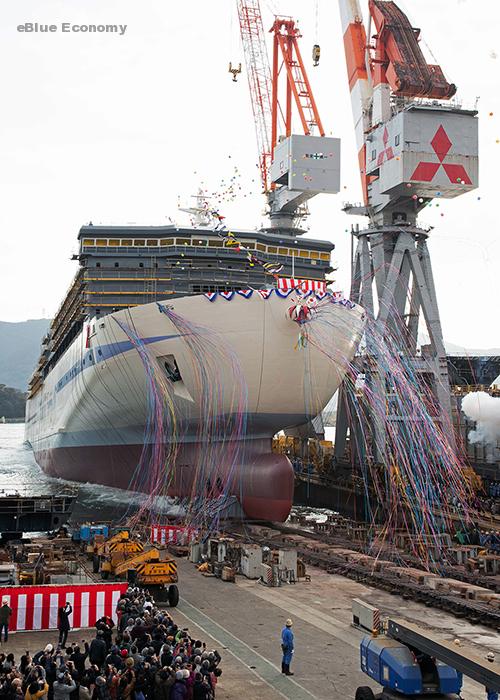 eBlue_economy_ Mitsubishi_ ceremony for the second of two ferries currently under constructio