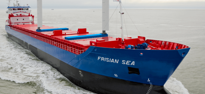 eBlue_economy_Boomsma Shipping installs and sails off with two eConowind Flatrack VentiFoils