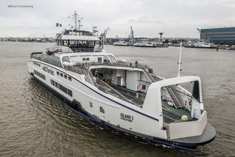 eBlue_economy_BC Ferries' third Island Class ferry departs shipyard bound for B.C.