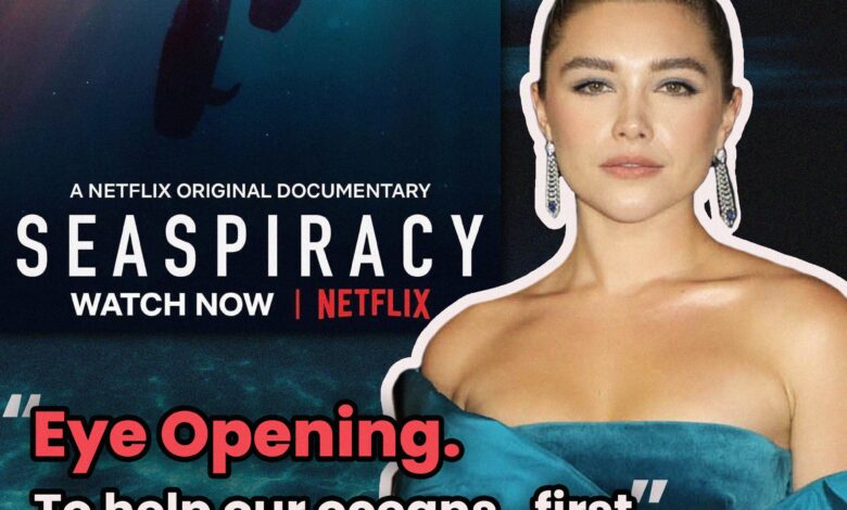 A great message from Midsommar actor, Florence Pugh and we couldn’t agree more 👏 If you care about our planet, ocean, sea life, or your health go watch Seaspiracy NOW on Netflix like the Little Women star recommends