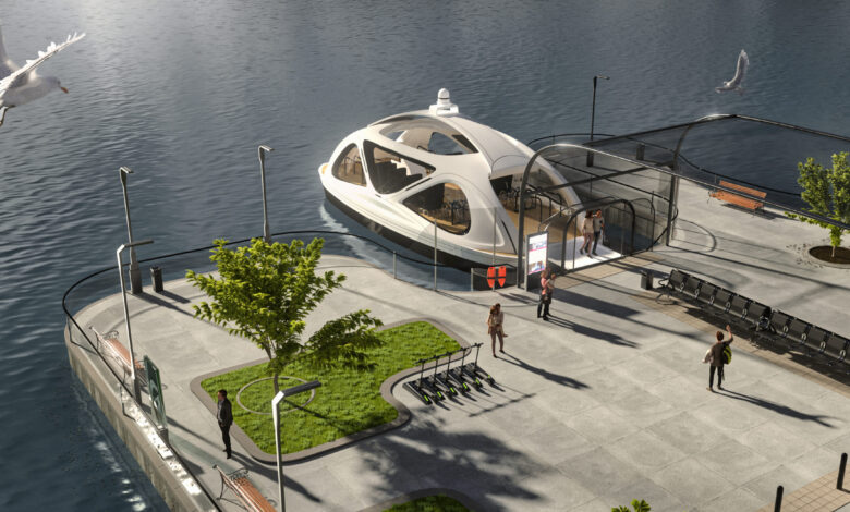eBlue_economy_ Electric water taxis and buses - ecological transport in metropolises