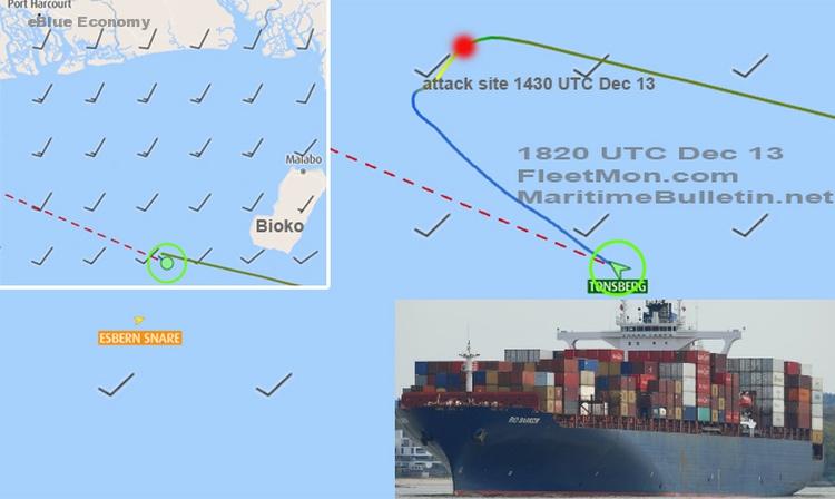 eBlue_economy_5550-TEU container ship attacked, 6 crew kidnapped, Gulf of Guinea