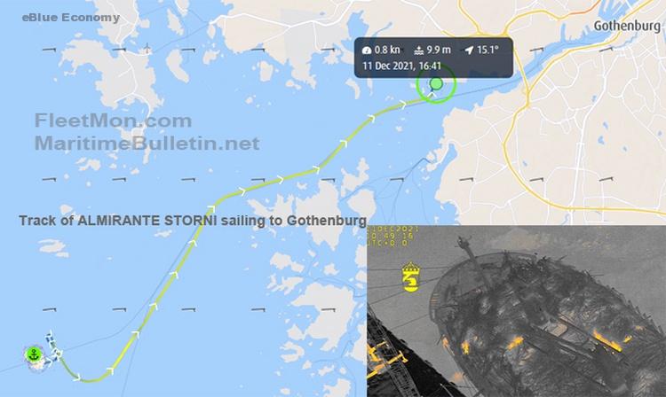 eBlue_economy_Bulk carrier major fire, Gothenburg, Sweden UPDATE Dec 11 berthed