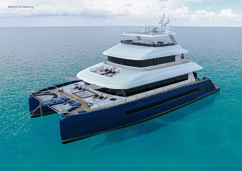 eBlue_economy_StellarPM has announced a new 25m tri-deck model in its series of all-aluminium StellarCAT power catamarans