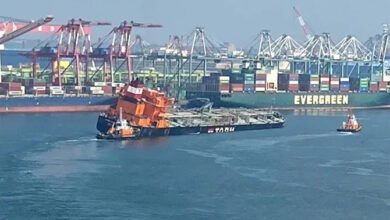 eBlue_economy_TORM tanker damaged, heavily listed, Taiwan