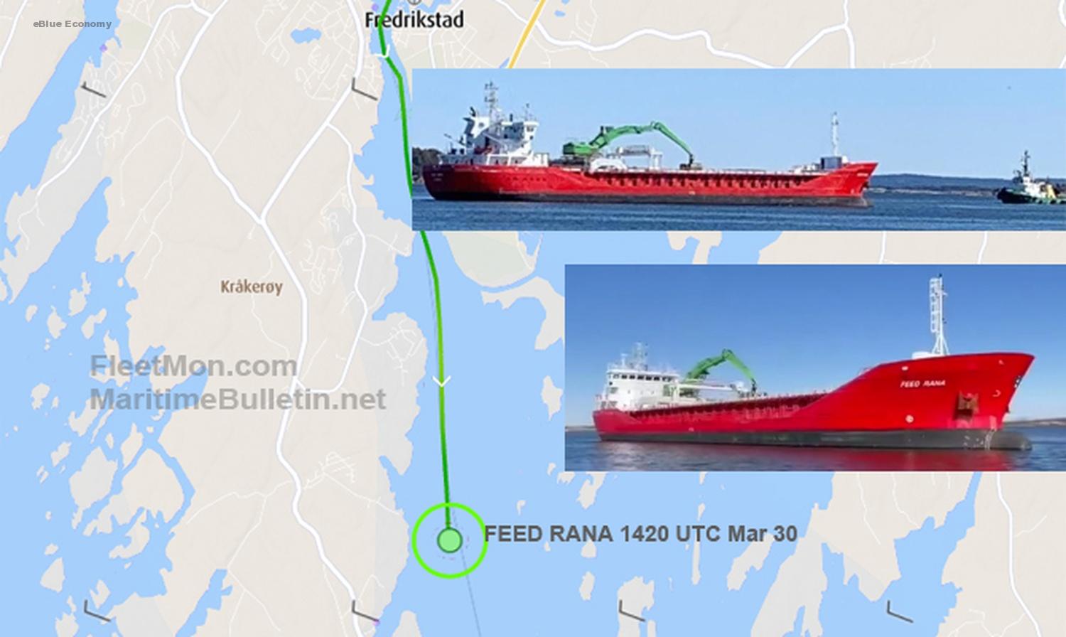 eBlue_economy_General cargo ship aground in Oslo Fjord