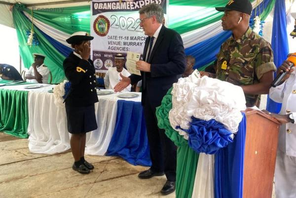 eBlue_economy_U.S. Ambassador David Reimer marked the end of the 2022 Obangame Express exercise in Sierra Leone