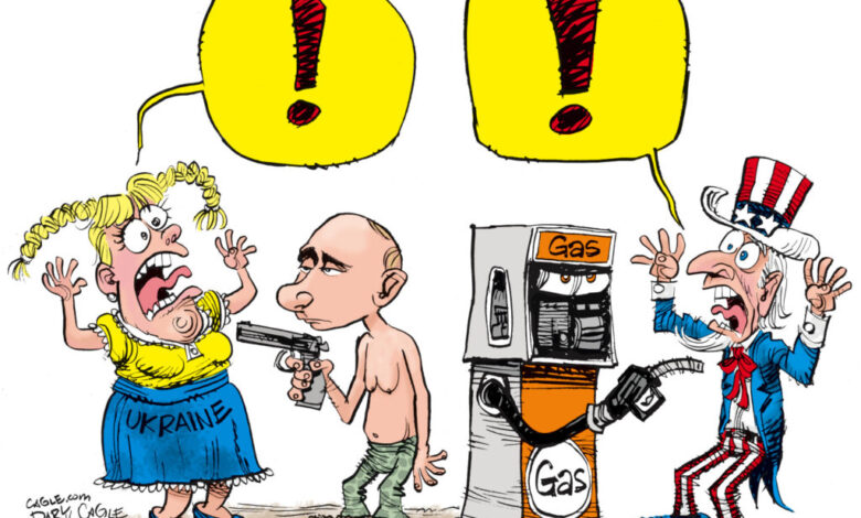 eBlue_economy_from the world Cartoon Putin invasion of Ukrane