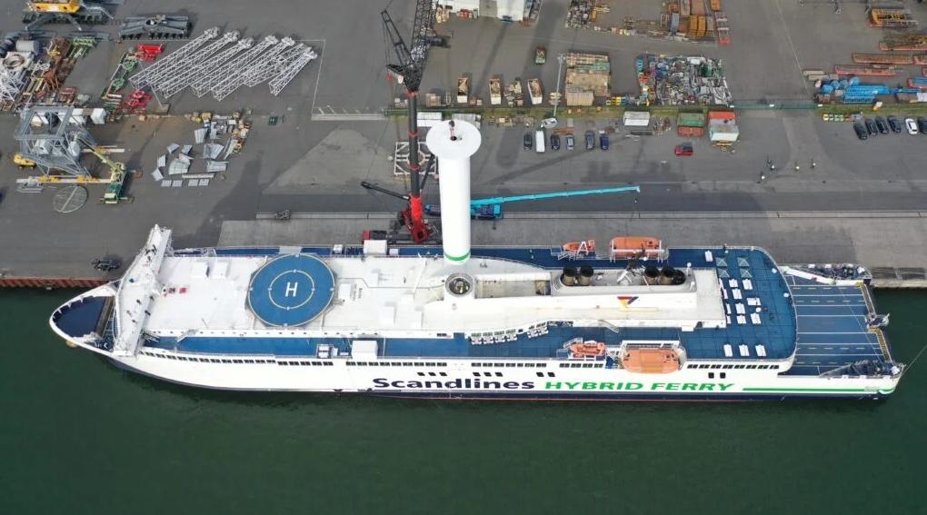 eBlue_economy_Scandlines installs Norsepower rotor sail on its second hybrid ferry
