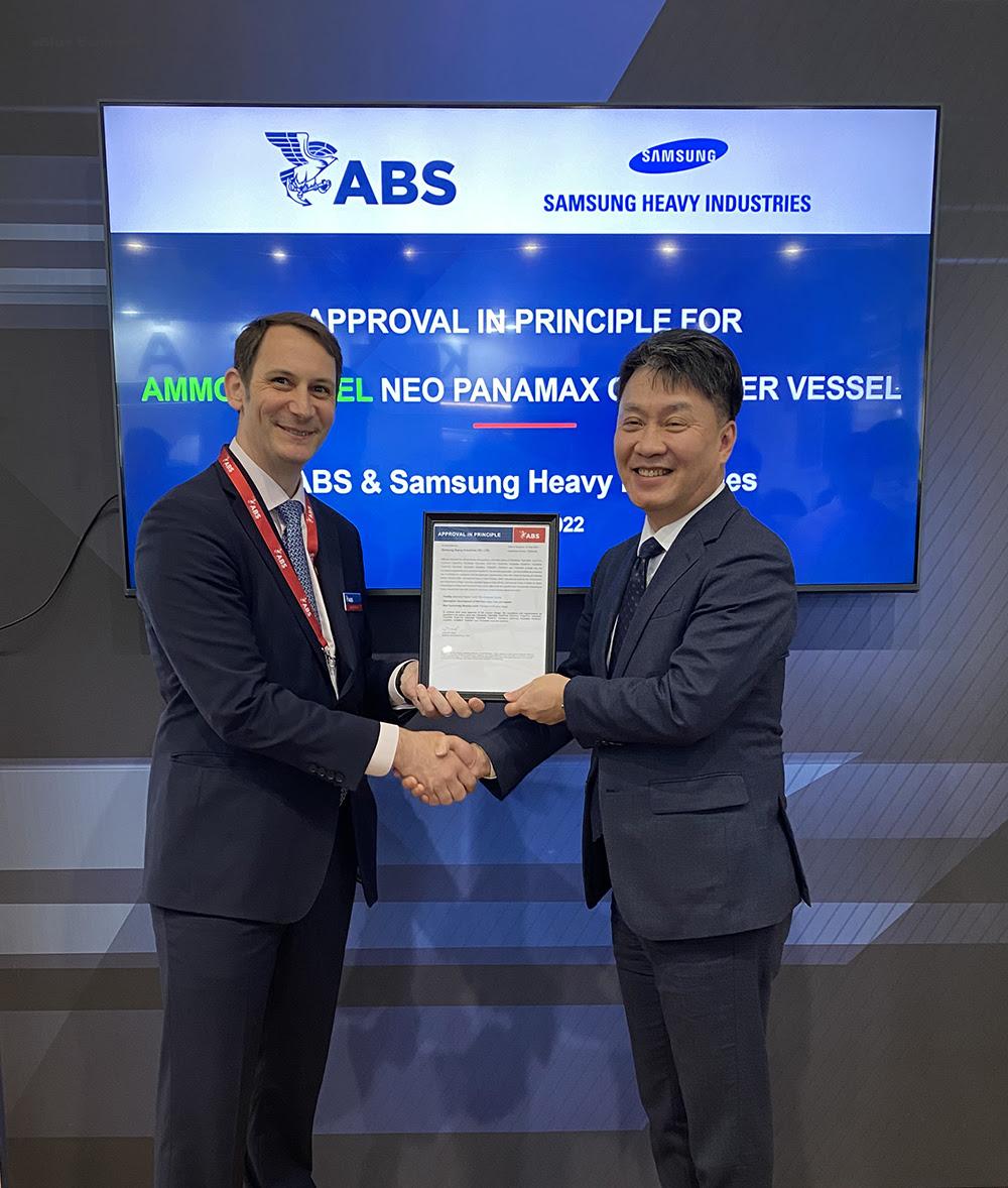 eBlue_economy_ABS AIP for Samsung Heavy Industries’ Ammonia-Fueled Neo-Panamax Container Vessel