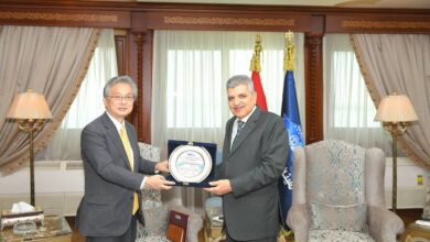 eBlue_economy_Rabie meets the Japanese ambassador to discuss ways of joint cooperation