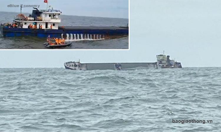 eBlue_economy_Vietnamese freighter capsized, and sank off Hai Phong