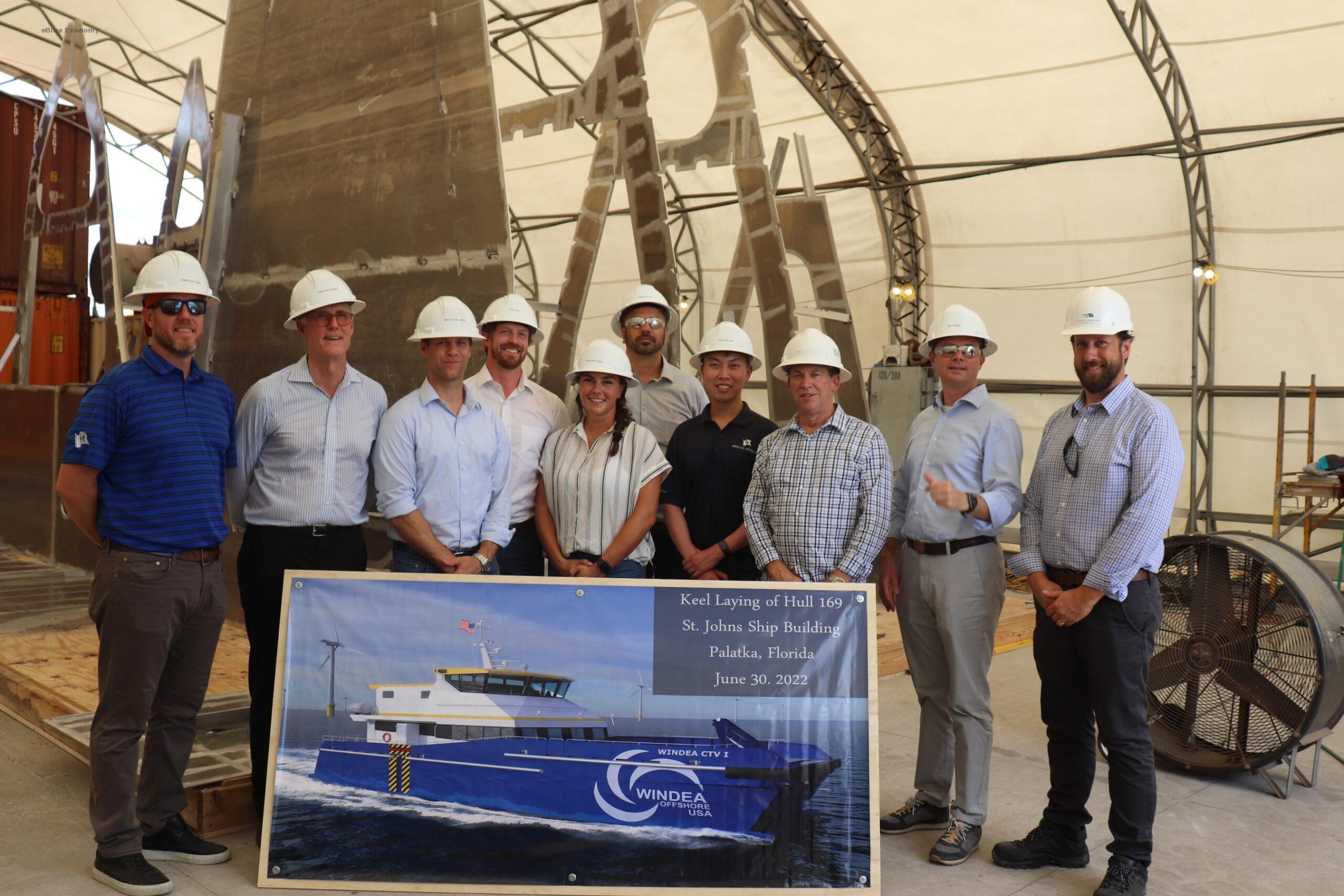 eBlue_economy_St. Johns Ship Building Announces Keel Laying Ceremony for Jones Act Compliant Crew Transfer Vessels