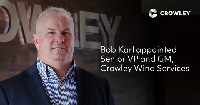 eBlue_economy_Crowley Names Bob Karl as Senior Vice President and GM of Wind Services