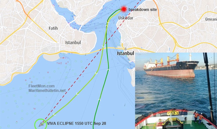 eBlue_economy_Bulk carrier interrupted Bosphorus transit while en route to Russia