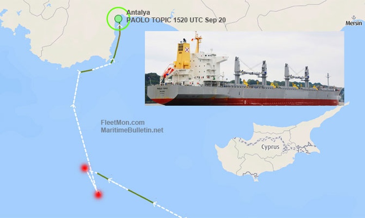 eBlue_economy_Bulk carrier interrupted voyage, ordered to pick up 300 migrants, Med